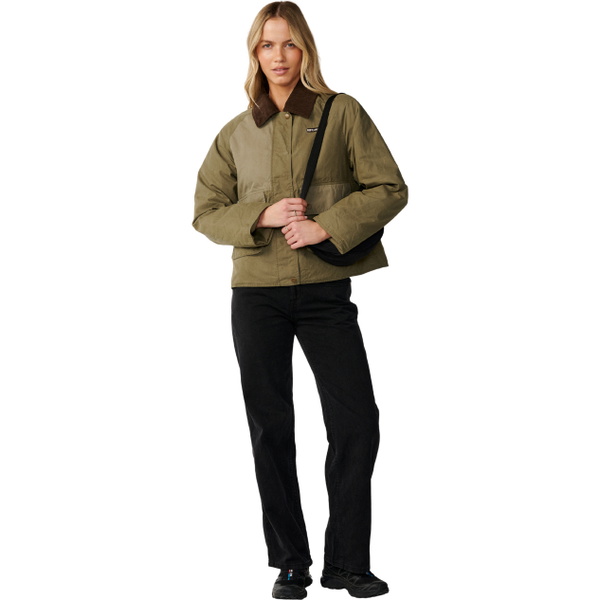 2026 Rip Curl Womens Bossa Nova Waxed Chore Jacket 048WJA - Military Green